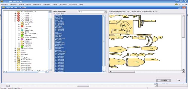 Hướng Dẫn Mở Rập Lectra Trong Gemini Pattern Editor 9