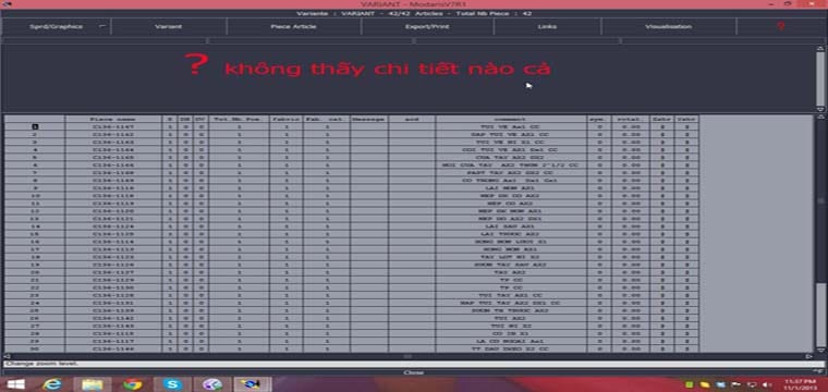 Sửa Lổi Không Thấy Chi Tiết Trong Bảng Thống Kê Variant Modaris 7