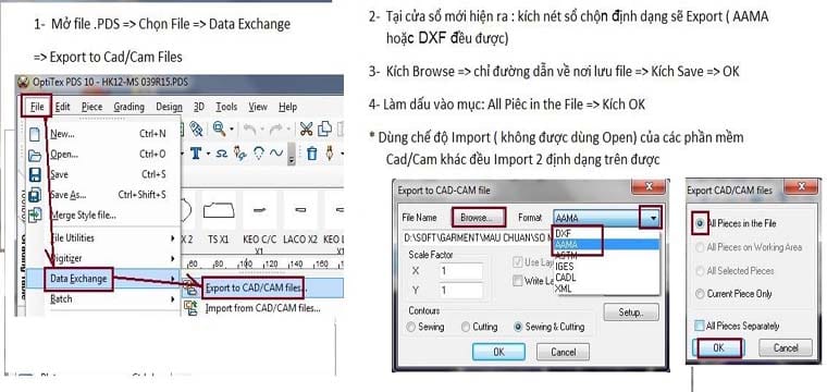 Hướng Dẫn Xuất File Rập Optitex Sang DXF 7