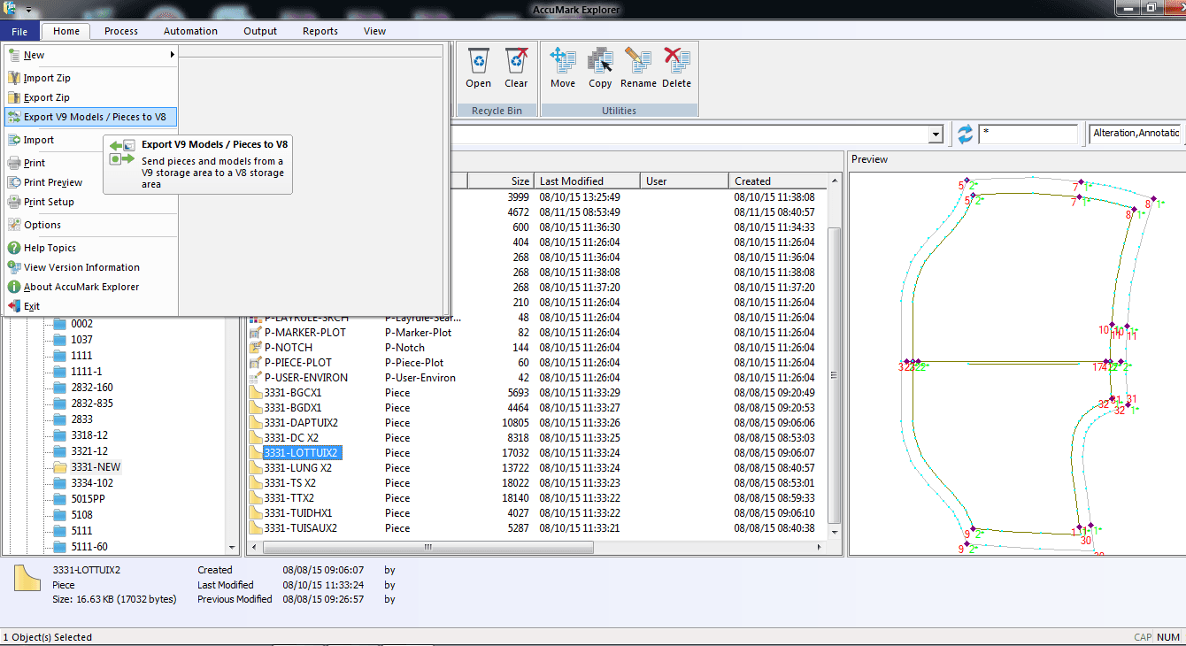 Hướng Dẫn Export File Zip Rập-Sơ Đồ Trên Gerber Accumark V9-V10 Cho V8 7