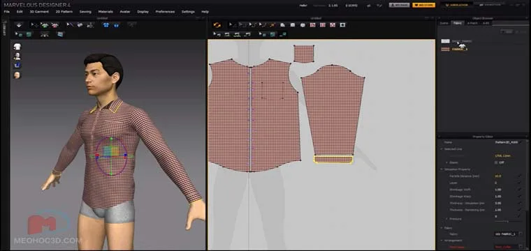 Thiết Kế Áo Sơ Mi Nam Trên Phần Mềm Marvelous Designer 3D 3 Thiết Kế Áo Sơ Mi Nam Trên Phần Mềm Marvelous Designer 3D 3
