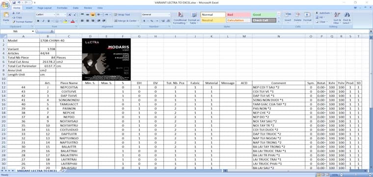 Hướng Dẫn Export Variant Lectra Modaris To Excel 10