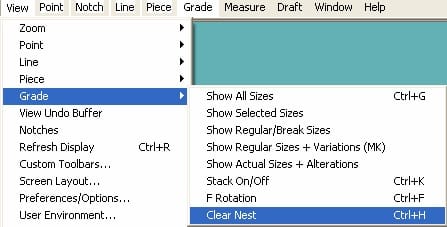 Các Lệnh Nhảy Size Trong Gerber AccuMark Pattern Design 6