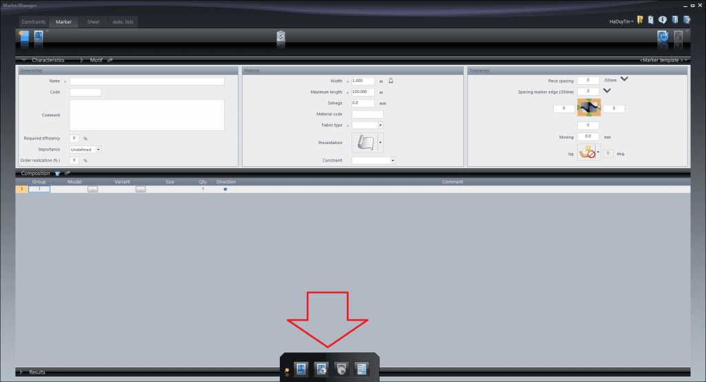 Thanh Công Cụ Processing Panel Trong Lectra MarkerManager V6 6