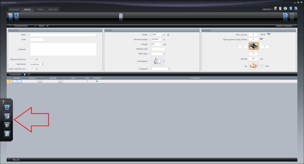 Thanh Công Cụ Processing Panel Trong Lectra MarkerManager V6 7