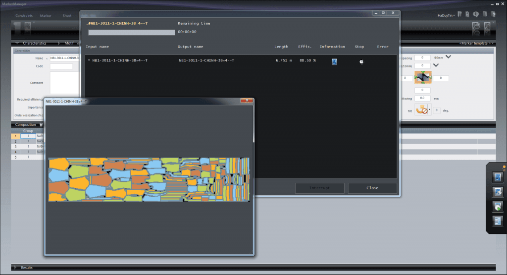 Thanh Công Cụ Processing Panel Trong Lectra MarkerManager V6 14