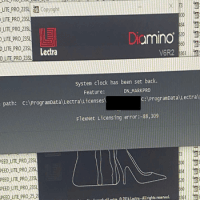 Lectra DiaminoMarker Báo Lỗi System clock has been set back 1